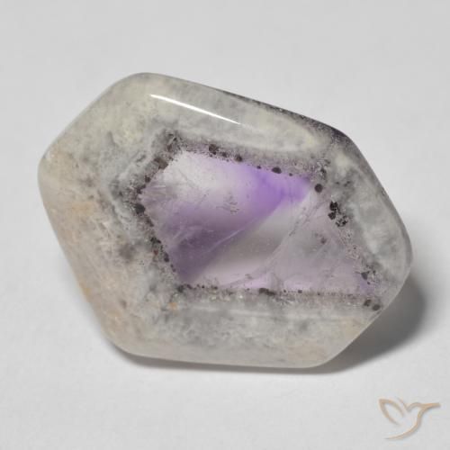 12.40ct 天然 彩色 紫晶晶洞片, 花式切割, 透明