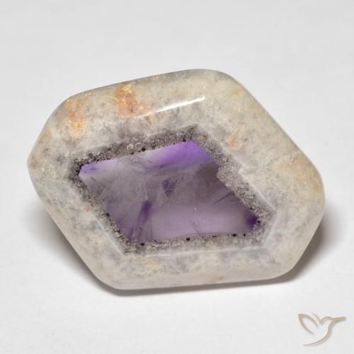 25.02ct 天然 彩色 紫晶晶洞片, 花式切割, 透明