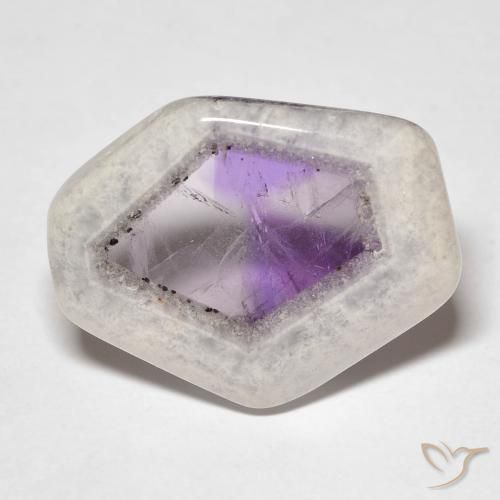18.38ct 天然 彩色 紫晶晶洞片, 花式切割, 透明