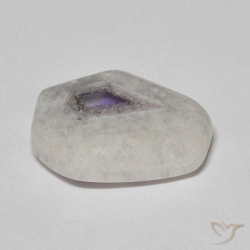 6.74克拉天然紫水晶晶洞切片，花式切割，透明