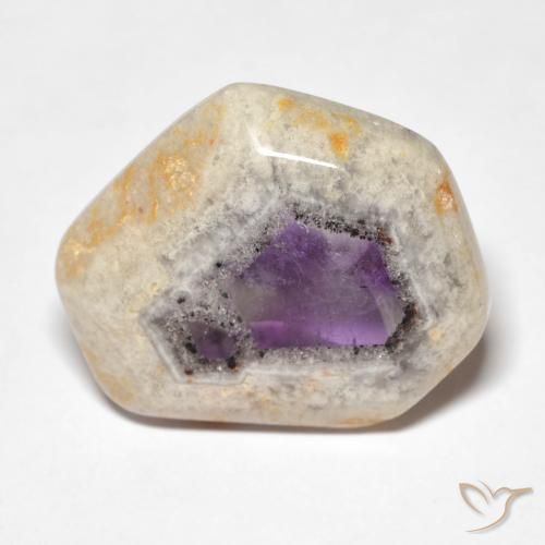 18.18ct 天然 彩色 紫晶晶洞片, 花式切割, 透明