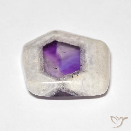 22.06ct 天然 彩色 紫晶晶洞片, 花式切割, 透明