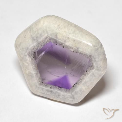 28.75ct 天然 彩色 紫晶晶洞片, 花式切割, 透明