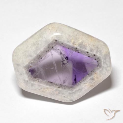 25.11ct 天然 彩色 紫晶晶洞片, 花式切割, 透明