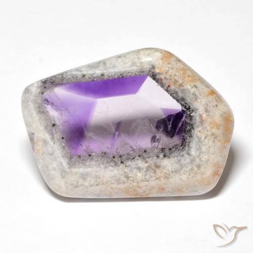 27.23ct 天然 彩色 紫晶晶洞片, 花式切割, 透明
