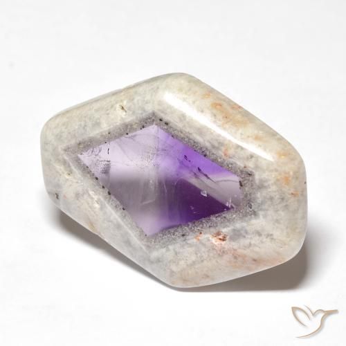 31.11克拉天然多色紫水晶晶洞切片，异形，29.6×23.1毫米，透明