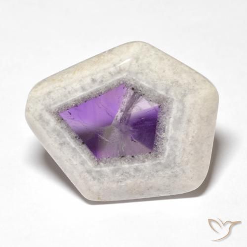 29.20ct 天然 彩色 紫晶晶洞片, 花式切割, 透明