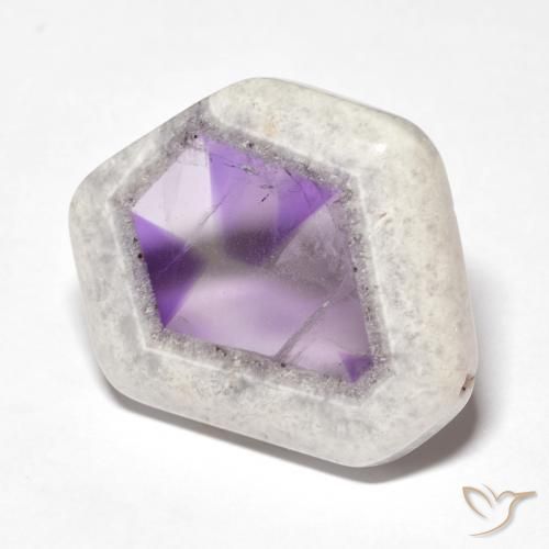 23.22ct 天然 彩色 紫晶晶洞片, 花式切割, 透明