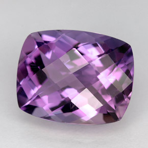 6.13克拉天然紫罗兰色紫水晶，垫形剪裁，13.3×10.6毫米，VVS