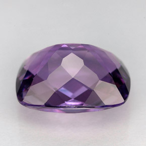 6.13克拉天然紫罗兰色紫水晶，垫形剪裁，13.3×10.6毫米，VVS
