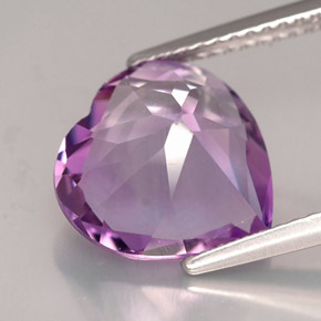 3.90克拉天然紫罗兰色紫水晶，心形，11.3×11.1毫米，VVS