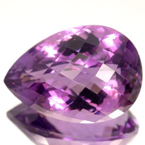 14.09克拉天然紫罗兰色紫水晶，梨形，18.9×13.2毫米，VVS
