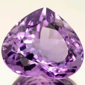 12.13克拉天然紫罗兰色紫水晶，心形，16.4×14.2毫米，VVS