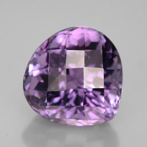 7.06克拉天然紫罗兰色紫水晶，梨形，12.2×12.1毫米，VVS