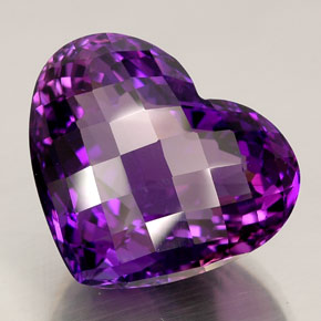 42.81克拉天然紫罗兰色紫水晶，心形，24.8×20.7毫米，IF