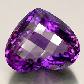 42.81克拉天然紫罗兰色紫水晶，心形，24.8×20.7毫米，IF