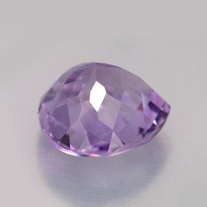 8.58克拉天然紫罗兰色紫水晶，梨形，13.6×13.5毫米，VVS