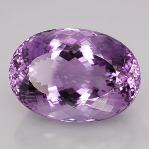 109.15克拉天然紫罗兰色紫水晶，椭圆形切割，36.1×25.5毫米，IF