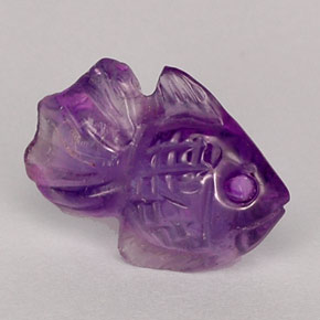 4.76克拉天然紫罗兰色紫水晶，透明，14.9×11.3毫米，透明/半透明