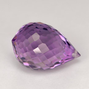 5.25克拉天然紫罗兰色紫水晶，水滴珠形切工，12.8×8.6毫米，VVS