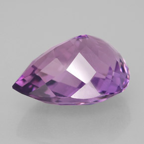 9.11克拉天然紫罗兰色紫水晶，梨形，15.8×12.1毫米，VVS-VS