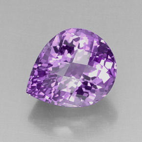 8.26克拉天然紫罗兰色紫水晶，梨形，14.2×11.9毫米，VVS