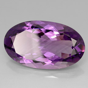 33.67克拉天然紫罗兰色紫水晶，椭圆形切割，30.5×17.9毫米，VVS
