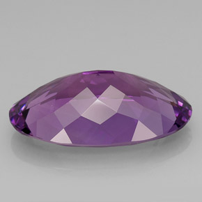 33.67克拉天然紫罗兰色紫水晶，椭圆形切割，30.5×17.9毫米，VVS