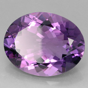 28.36克拉天然紫罗兰色紫水晶，椭圆形切割，24.7×19.2毫米，IF