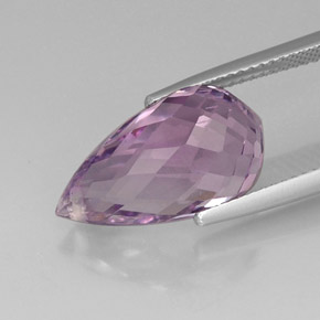 8.49克拉天然紫罗兰色紫水晶，水滴珠形切工，17.2×9.6毫米，VVS
