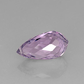 8.07克拉天然紫罗兰色紫水晶，水滴珠形切工，17.3×9毫米，VVS