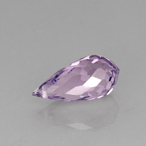 6.14克拉天然紫罗兰色紫水晶，水滴珠形切工，17×8.2毫米，VVS