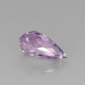 6.14克拉天然紫罗兰色紫水晶，水滴珠形切工，17×8.2毫米，VVS