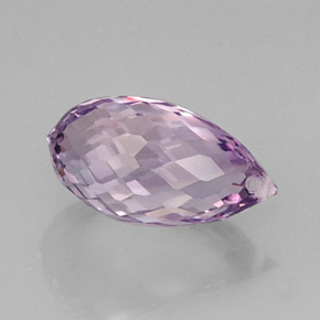 7.31克拉天然紫罗兰色紫水晶，水滴珠形切工，16.1×8.8毫米，VVS