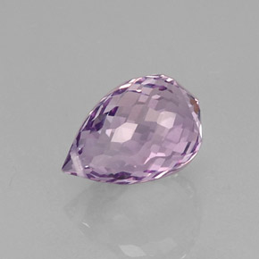 6.16克拉天然紫罗兰色紫水晶，水滴珠形切工，13.4×9.1毫米，VVS
