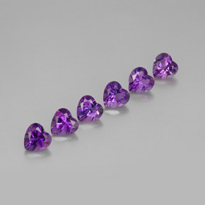 克拉天然紫水晶，心形，VVS-VS