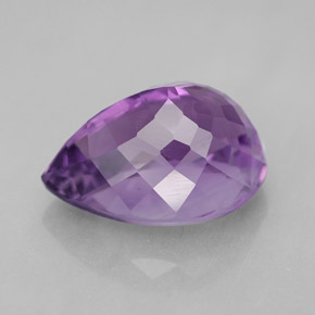 6.59克拉天然紫罗兰色紫水晶，梨形，14.2×10.5毫米，VVS