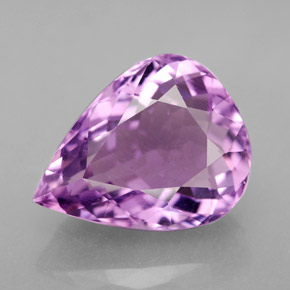 7.05克拉天然紫罗兰色紫水晶，梨形，14.5×11.4毫米，VVS