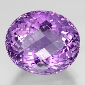 37.95克拉天然紫罗兰色紫水晶，椭圆形切割，22.6×19.2毫米，VVS
