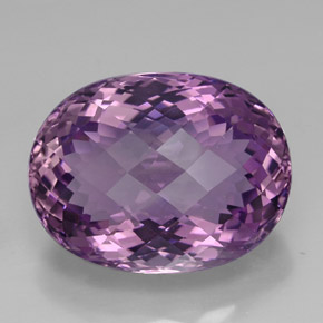 44.58克拉天然紫罗兰色紫水晶，椭圆形切割，25.5×19.6毫米，IF