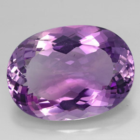 38.07克拉天然紫罗兰色紫水晶，椭圆形切割，27.1×19.8毫米，IF