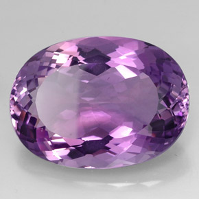 38.07克拉天然紫罗兰色紫水晶，椭圆形切割，27.1×19.8毫米，IF