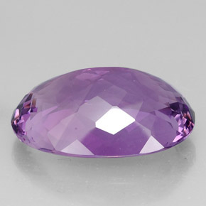 38.07克拉天然紫罗兰色紫水晶，椭圆形切割，27.1×19.8毫米，IF