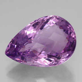 40.00克拉天然紫罗兰色紫水晶，梨形，27.8×19.2毫米，IF