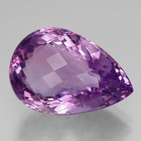 40.00克拉天然紫罗兰色紫水晶，梨形，27.8×19.2毫米，IF