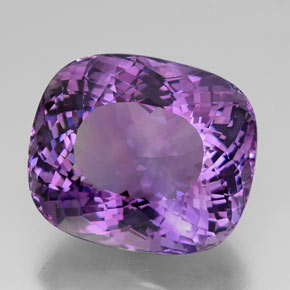 58.79克拉天然紫罗兰色紫水晶，垫形剪裁，26.4×22.7毫米，IF
