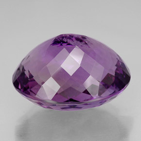 49.96克拉天然紫罗兰色紫水晶，椭圆形切割，25.9×20.3毫米，IF