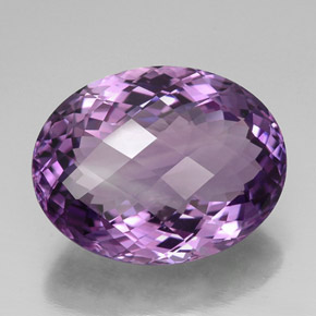 33.87克拉天然紫罗兰色紫水晶，椭圆形切割，25.2×19.6毫米，IF