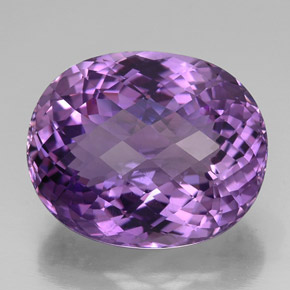 35.79克拉天然紫罗兰色紫水晶，椭圆形切割，23.7×19.5毫米，VVS