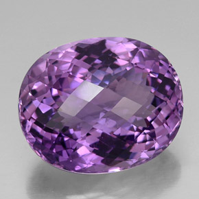 35.79克拉天然紫罗兰色紫水晶，椭圆形切割，23.7×19.5毫米，VVS